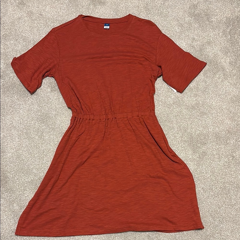 Rust Orange Casual Dress
